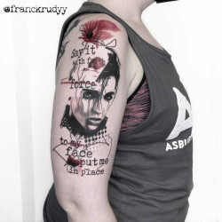 portrait original trash polka tattoo work