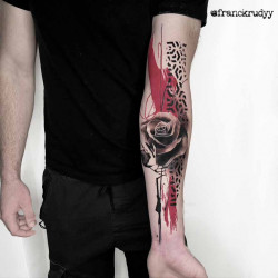 rose original trash polka tattoo work