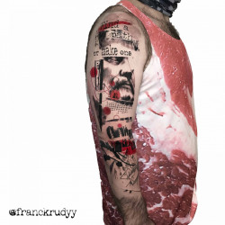original trash polka tattoo work sleeve work
